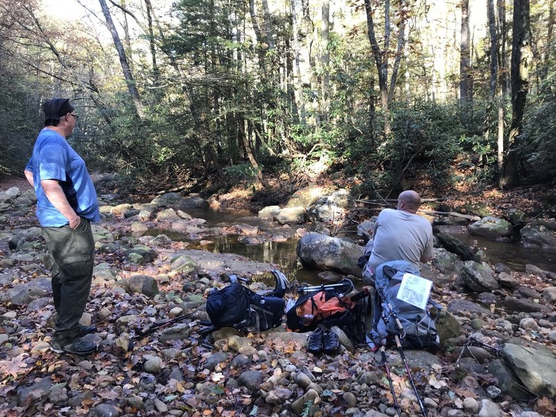 Stream crossing at Middle Fork and Laurally Trails.