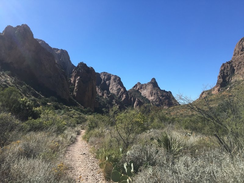 Heading down "the window" trail.