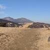 Nice view of Mount Diablo heading west on the top of the trail.