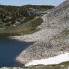 View from above North Gap Lake looking toward Shelf Lakes