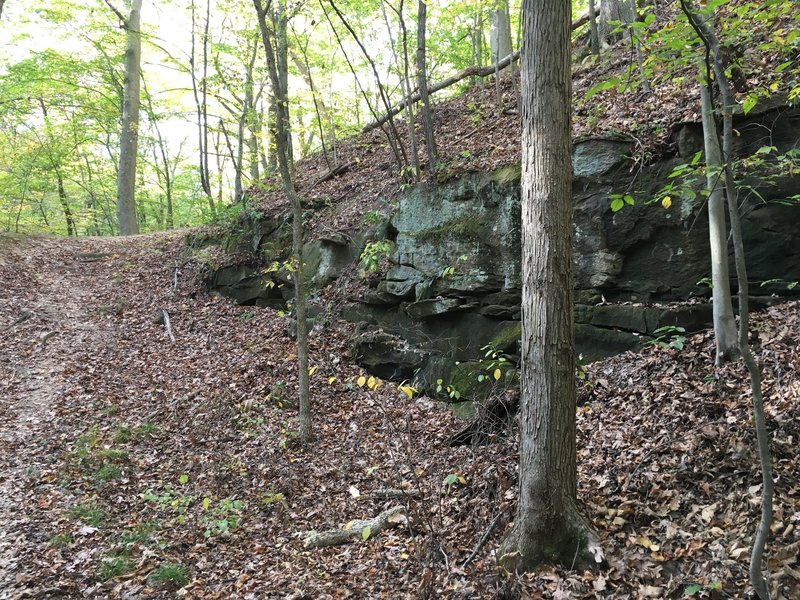 Rock Outcropping along the trail.