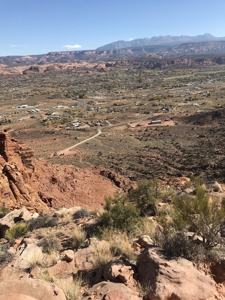 View from the top of the climb