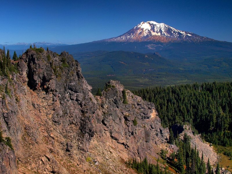 Mount Adams from the top of Lemei Rock