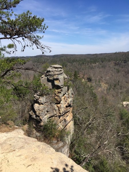 Outcropping near lovers leap off hood branch trail with an outstanding view of the valley below.