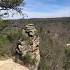 Outcropping near lovers leap off hood branch trail with an outstanding view of the valley below.