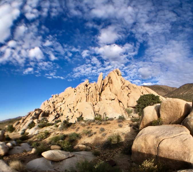 A beautiful rock face to the north west of Ryan Ranch.