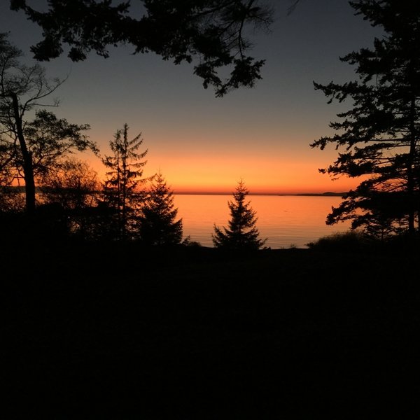 Sunset on the Rosario Head Trail.