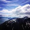 Taking in the view at race point prior to heading towards the summit of Mt. Marathon