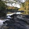 Rocky outcropping on the Haw River