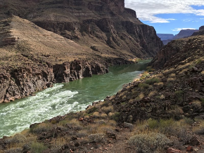 Bass Rapids just down stream of where Bass Canyon meets the Colorado