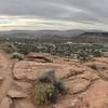 Trail and city view