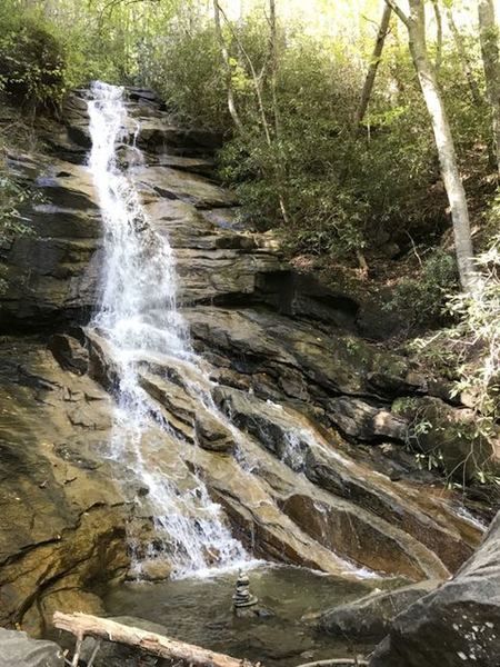 Jones Gap Falls next to the Middle Saluda River off a little side trail from Jones Gap Trail