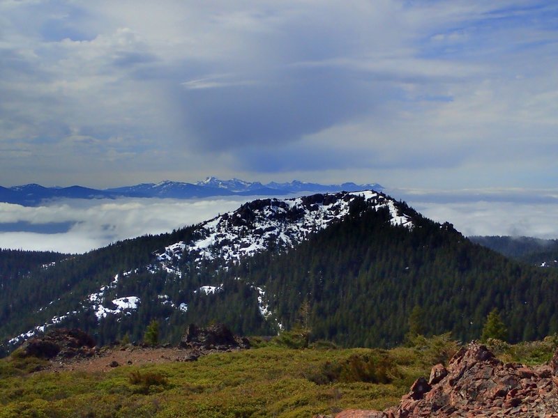 Preston Peak in the Siskiyou Wilderness on the far horizon