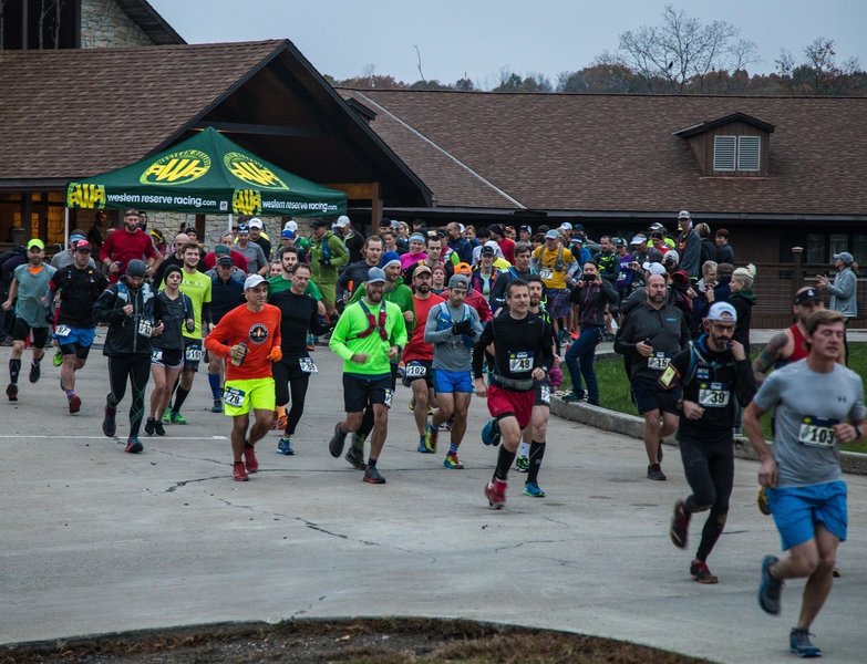 The exuberant start to the Bobcat Trail Marathon