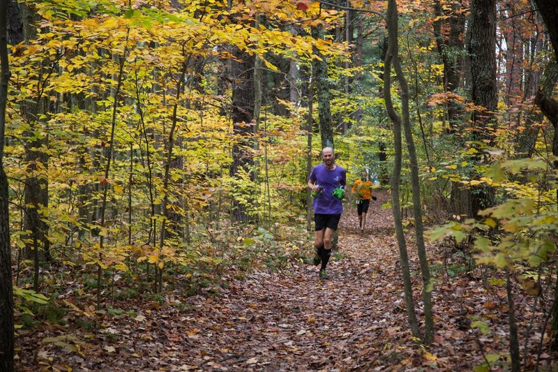 Weaving through the beginning of the Chipmunk Trail during the Bobcat Trail Marathon