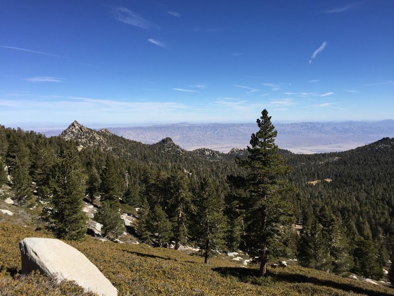 Beautiful view from the trail, looking East.