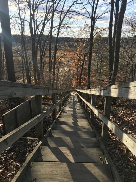 Stairwell to Hooks Creek Lake