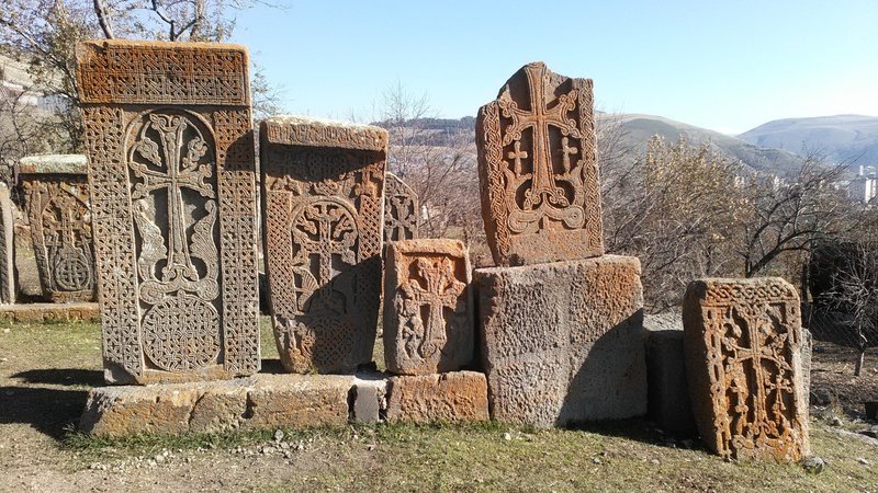 Cross stones (khachkars) in Makravank