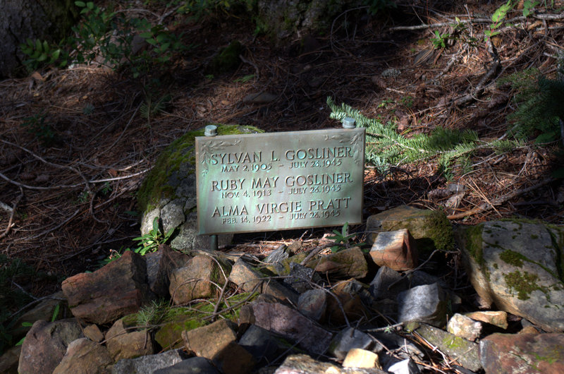 The gravesite just to one side of the #957 Trail.