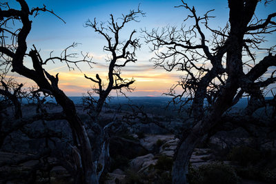 Sunset on top of NW Enchanted Rock