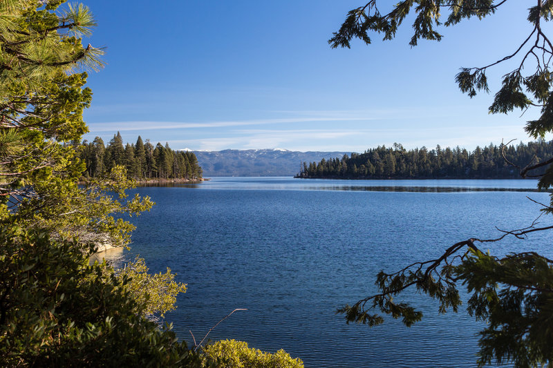 Mouth of Emerald Bay from Rubicon Trail