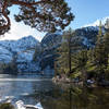 Eagle Lake with a thin layer of ice