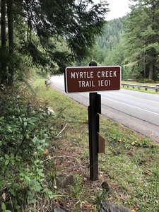 The trailhead off Highway 199.