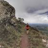 Running on the crest of Piedade mountain