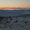 One of the campsites just after sunset. San Andres Mountains in the background.