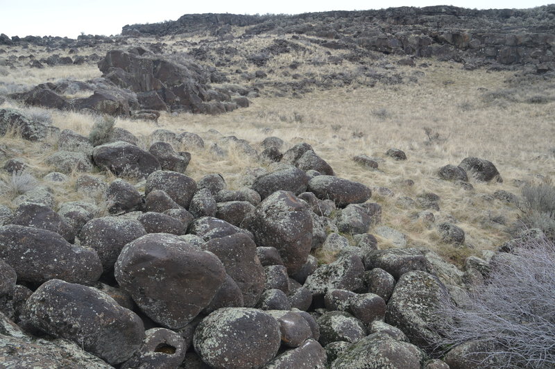 Round Basalt, (in Idaho we call them Mother in Law Watermelons)