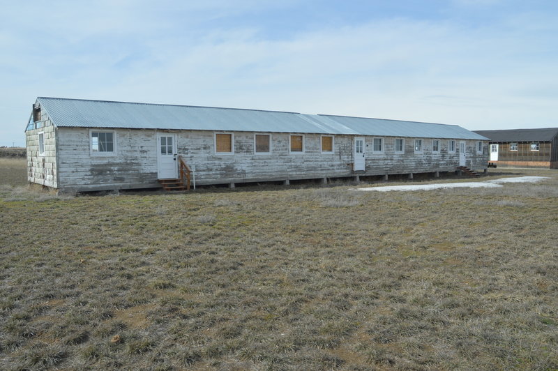 One of the barracks each window represents living quarters for a family of four