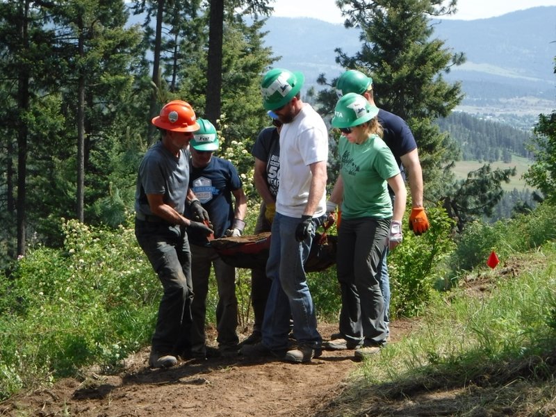 Trail building with Washington Trails Association at Canfield Gulch.