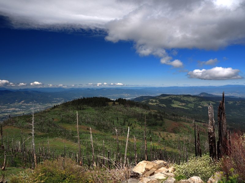 Looking north toward Medford from the highest viewpoint