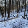 Thunderbunny Trail after a light snow.