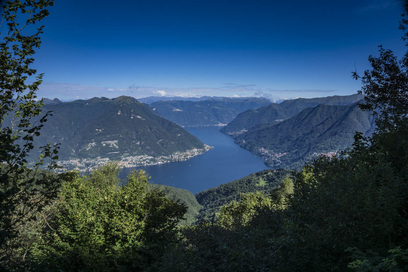 Lago di Como as seen from the Dorsale di Triangolo Lario.