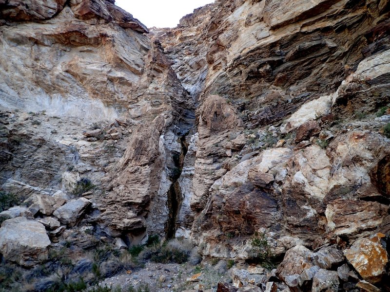 The falls at the head of lower Monarch Canyon