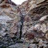 The falls at the head of lower Monarch Canyon