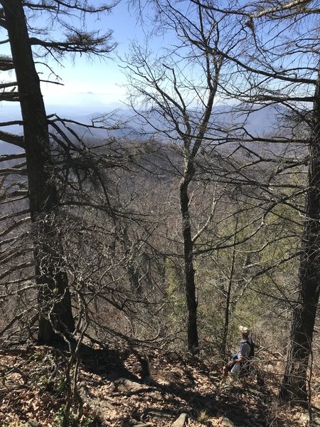 View of the Blue Ridge as we trudge up through the steepness