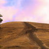 Steep going on the grassy slopes.