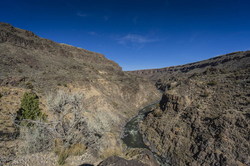 The view of the Rio Grande Canyon from the end of la Vista Verde Trail.