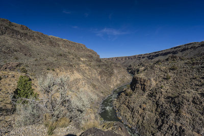 The view of the Rio Grande Canyon from the end of la Vista Verde Trail.
