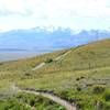 Approaching the summit of Mount John