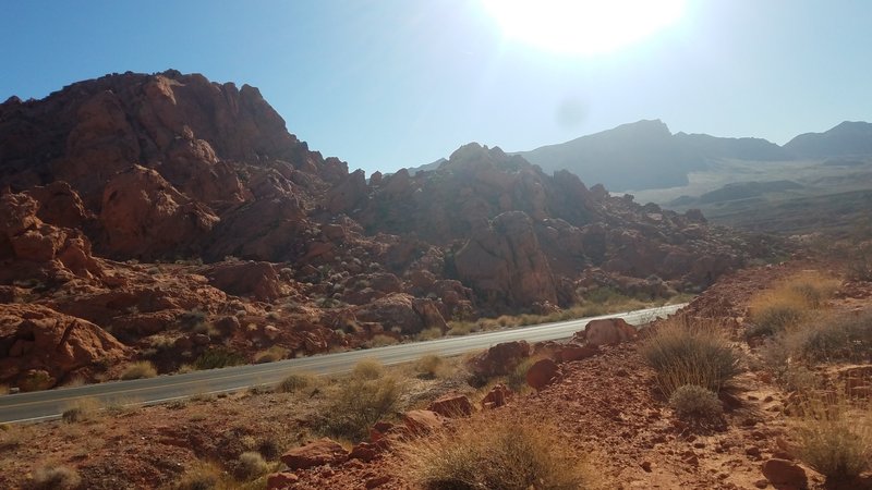 Trail aside of Valley of Fire highway