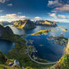 Overlooking Reine, in the Lofoten Islands, Norway