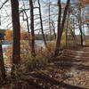 Hiking along side New Mill Pond.  It was beautiful!