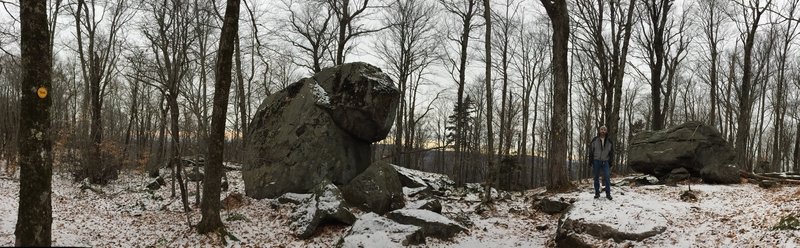 Couple giant boulders near the top...about 5 minutes more to go till the fire tower.