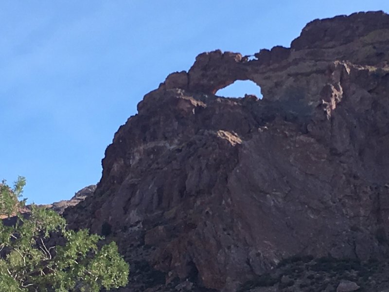 The arch, visible from the trailhead