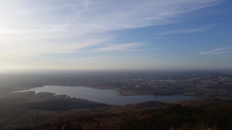 View over the Sweetwater Reservoir from the summit of Mother Miguel Mountain