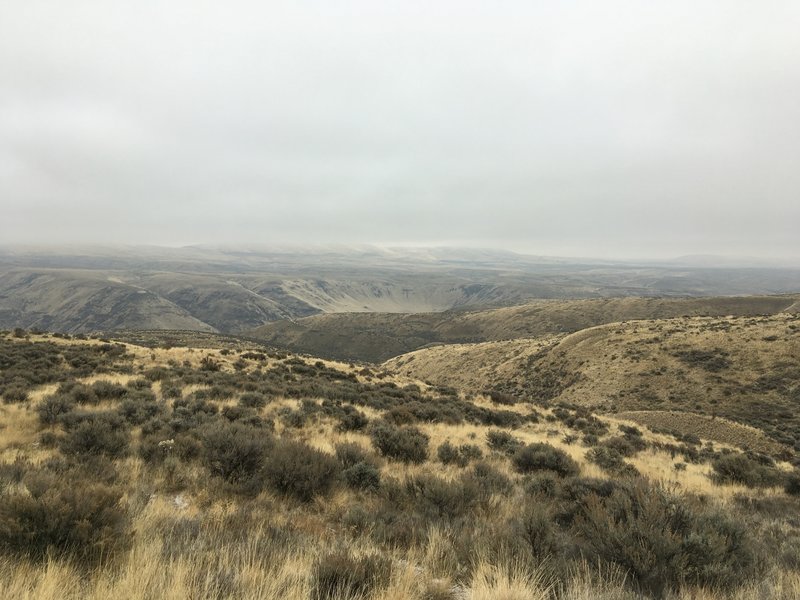 View of the Umtanum Ridge area from about halfway up the trail