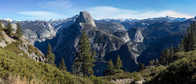 Half Dome panorama from south of Glacier Point